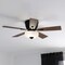 Vaxcel Lisbon 42-in. Black and Hickory Flush Mount Hugger Ceiling Fan with LED Light Kit and Pull Chain F0089 - alternate 5